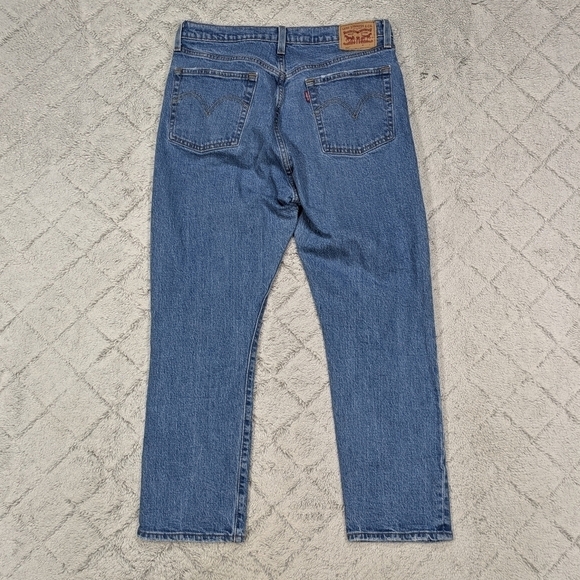 Levi's Jeans Women's 31 Blue 501 Original Fit High Rise Straight Leg Button Fly - Picture 9 of 10